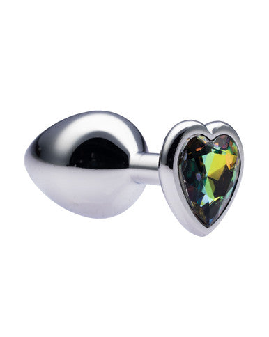 231552 - Kinki Range Alloy Love Heart Gemmed Butt Plug - 3.2 Inch - Just for you desires