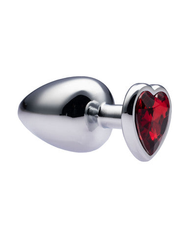 231556 - Kinki Range Alloy Love Heart Gemmed Butt Plug - 3.7 Inch - Just for you desires
