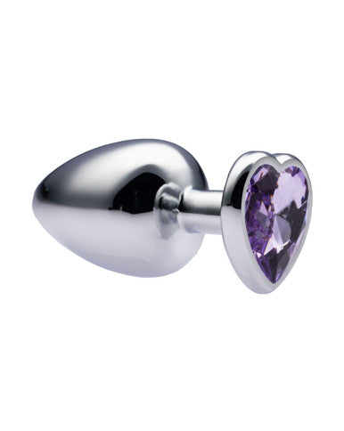 231559 - Kinki Range Alloy Love Heart Gemmed Butt Plug - 3.7 Inch - Just for you desires