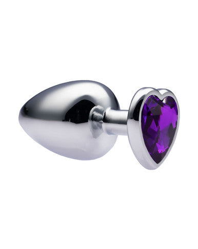 231560 - Kinki Range Alloy Love Heart Gemmed Butt Plug - 3.7 Inch - Just for you desires