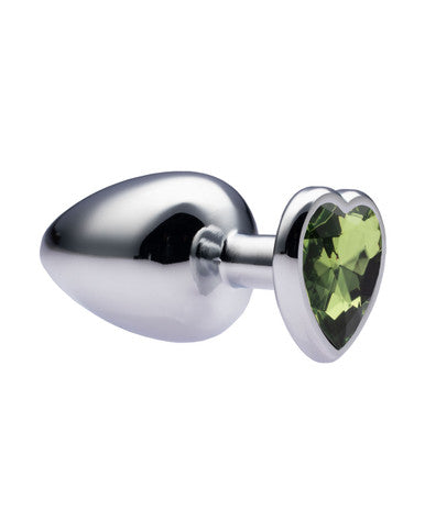 231561 - Kinki Range Alloy Love Heart Gemmed Butt Plug - 3.7 Inch - Just for you desires