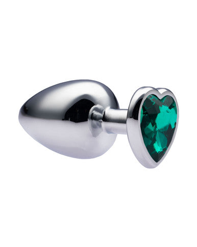 231562 - Kinki Range Alloy Love Heart Gemmed Butt Plug - 3.7 Inch - Just for you desires