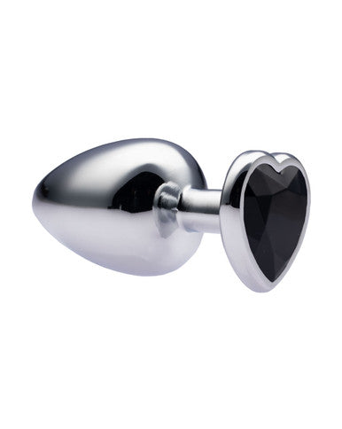 231564 - Kinki Range Alloy Love Heart Gemmed Butt Plug - 3.7 Inch - Just for you desires