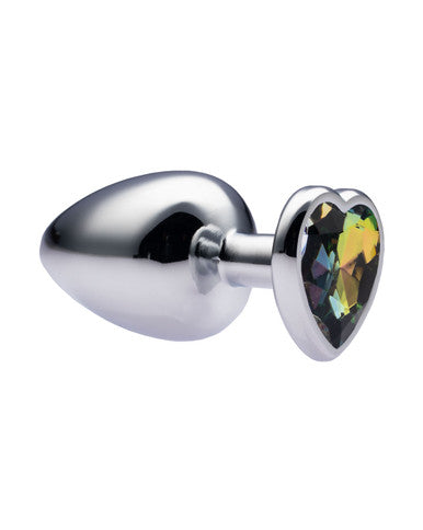 231565 - Kinki Range Alloy Love Heart Gemmed Butt Plug - 3.7 Inch - Just for you desires