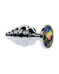 231670 - Kinki Range Alloy Gemmed Butt Plug - 3.7 Inch - Just for you desires