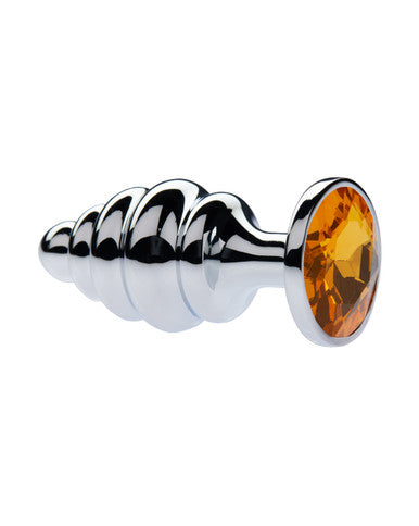 231671 - Kinki Range Alloy Gemmed Butt Plug - 3.7 Inch - Just for you desires