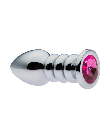 231694 - Kinki Ribbed Gemmed Butt Plug - 4 Inch - Just for you desires