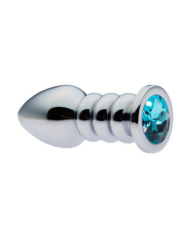 231696 - Kinki Ribbed Gemmed Butt Plug - 4 Inch - Just for you desires