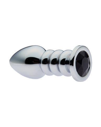 231703 - Kinki Ribbed Gemmed Butt Plug - 4 Inch - Just for you desires