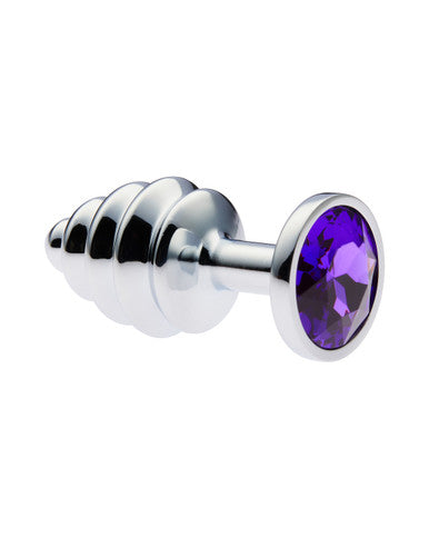 231904 - Kink Range Ridged Gemmed Butt Plug - 2.8 Inch - Just for you desires