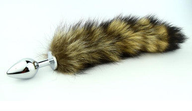 232008 - Striped Butt Plug Tail - Just for you desires