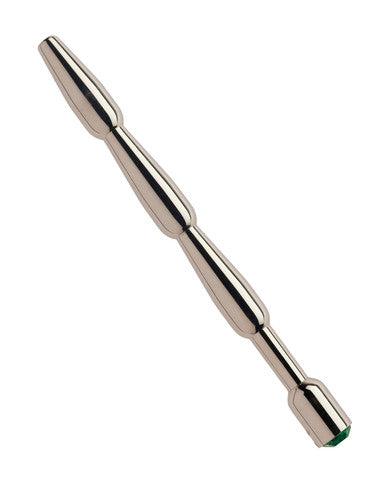 232095 - Kink Range Ribbed Jewelled Penis Plug - 4.4 Inch - Just for you desires