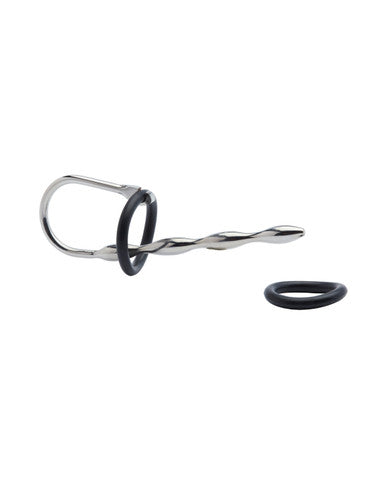 232104 - Kinki Range Stainless Steel With Silicone Ring Beaded Penis Plug - Just for you desires