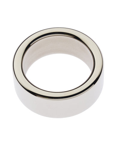 232162 - Kinki Range Stainless Steel Wide Band Penis Head Ring - 28Mm - Just for you desires