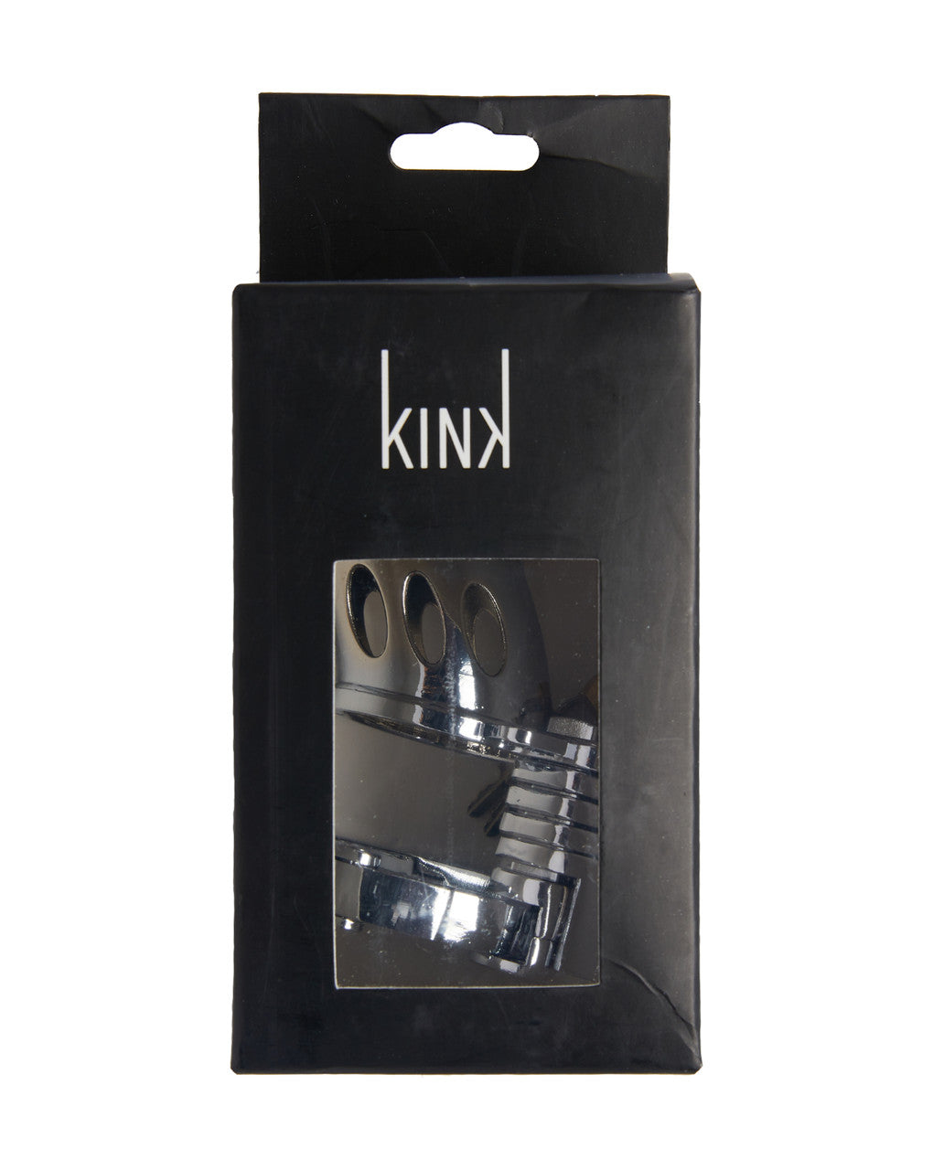 Kink - Thick Band Silver Alloy Chastity Cage with Padlock. 37mm Weight 360g