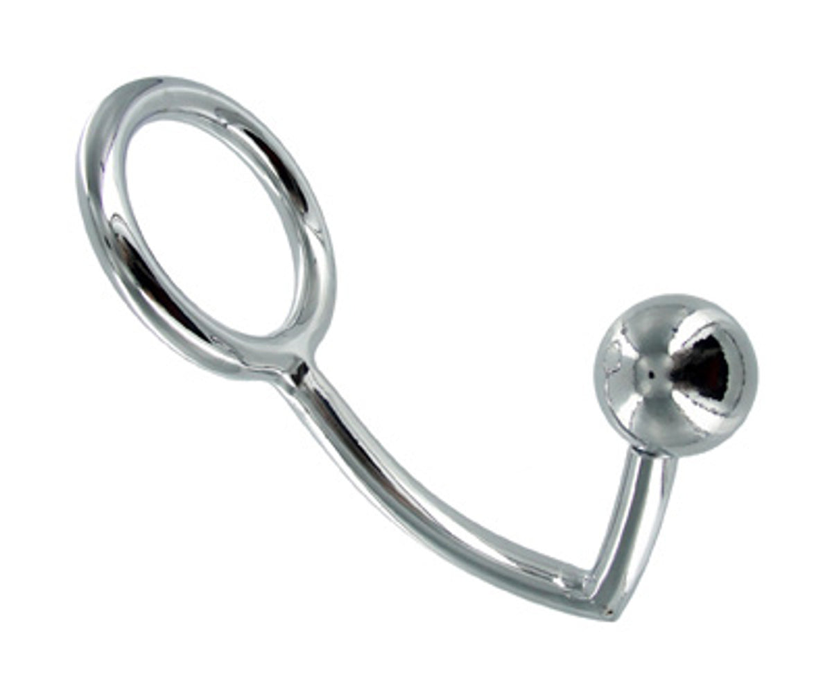Chrome Plated Anal Ball with Cock Ring - Just for you desires