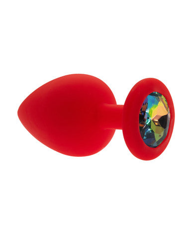 232565 - Kinki Range Silicone Gemmed Butt Plug - 3.8 Inch - Just for you desires