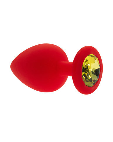 232566 - Kinki Range Silicone Gemmed Butt Plug - 3.8 Inch - Just for you desires