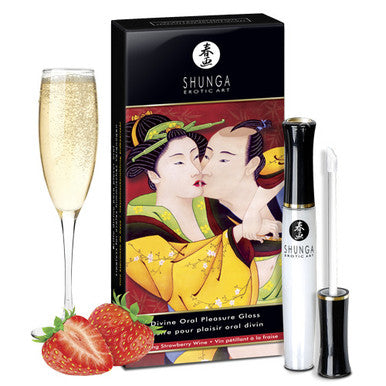 233041 - Shunga Tester Divine Oral Pleasure Lipgloss - Champagne And Strawberries - Just for you desires