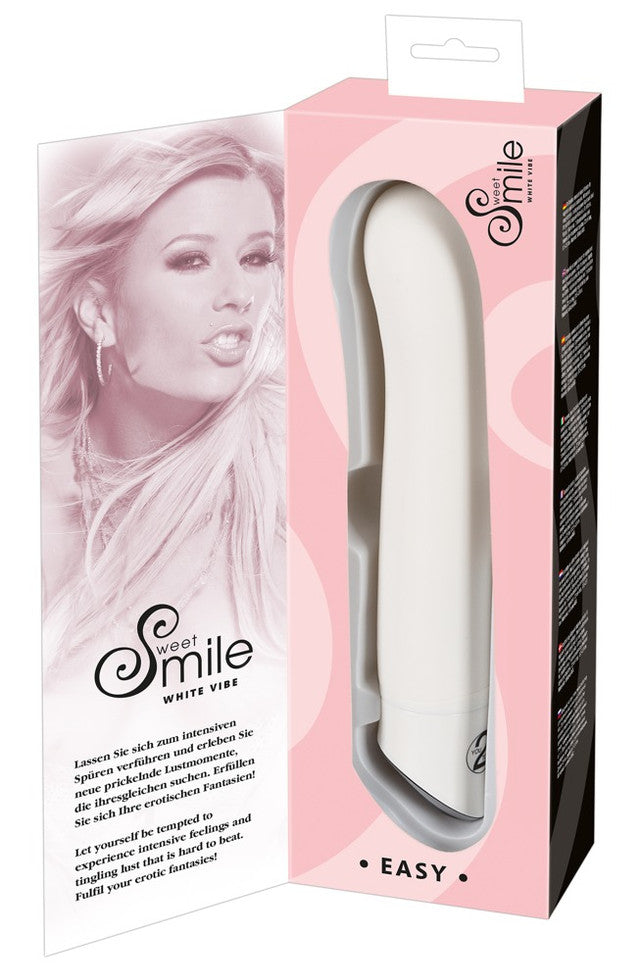 Smile Easy White Vibrator - Just for you desires