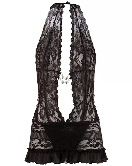 Lace Dress black S - Just for you desires