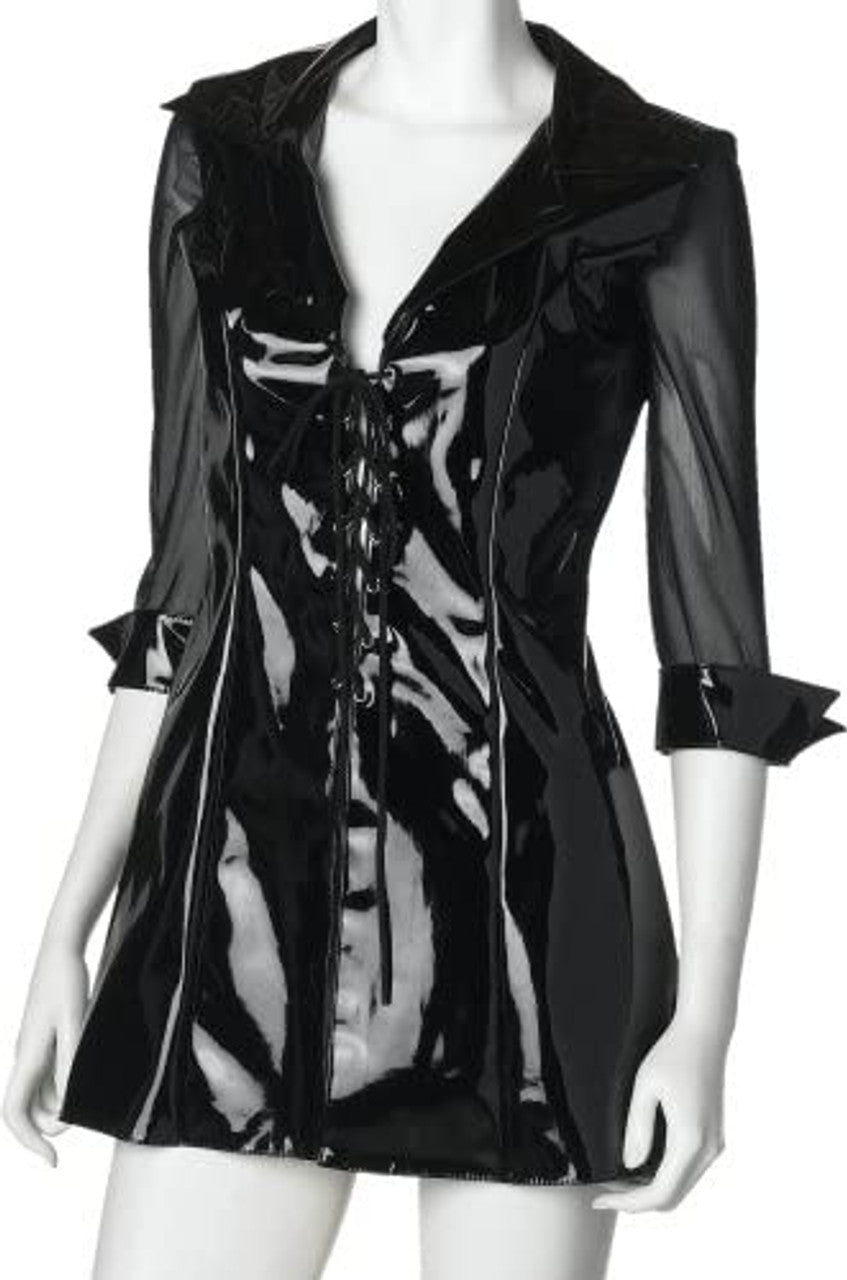 Alexa Vinyl and Mesh Dress - Just for you desires