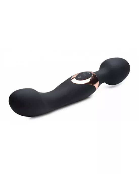 Wand Essentials 10X Dual Duchess 2-in-1 Silicone Massager - Black - Just for you desires