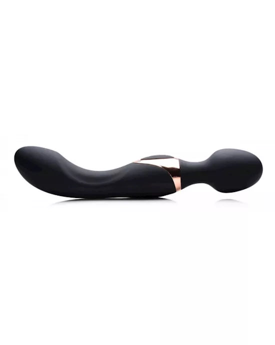 Wand Essentials 10X Dual Duchess 2-in-1 Silicone Massager - Black - Just for you desires