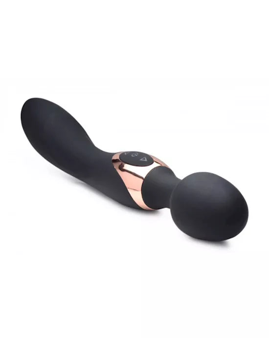 Wand Essentials 10X Dual Duchess 2-in-1 Silicone Massager - Black - Just for you desires
