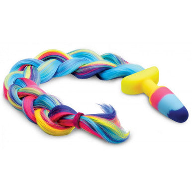 241927 - Tailz Rainbow Unicorn Tail Anal Plug - 24 Inch - Just for you desires