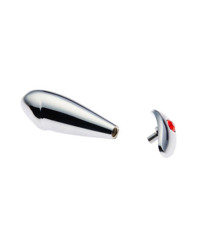 242503 - Kinki Range Dolphine Metal Anal Plug - 3.7 Inch - Just for you desires