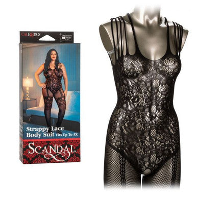 243931 - Scandal Plus Size Strappy Lace Body Suit - Just for you desires