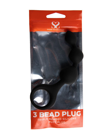 244359 - Share Satisfaction Silicone 3 Bead Plug - Just for you desires