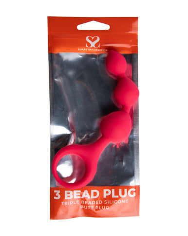 244361 - Share Satisfaction Silicone 3 Bead Plug - Just for you desires
