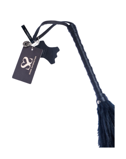 244881 - Bound X Faux Fur Flogger With Lambskin Handle - Just for you desires