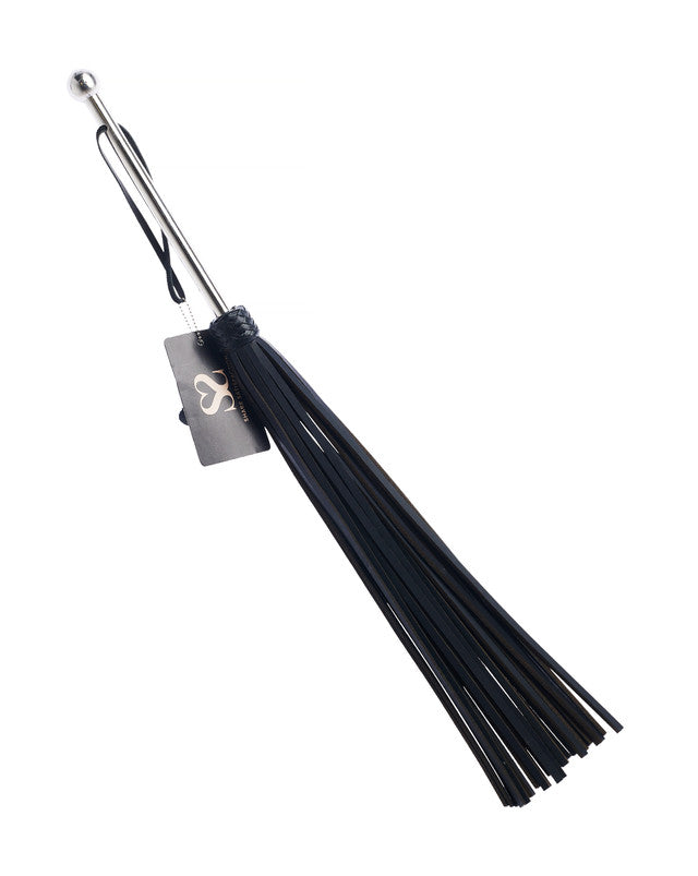 244898 - Bound X Saddle Leather Flogger With Metal Handle - Just for you desires