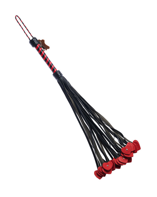 244921 - Bound X Heart Tail Leather Flogger - Just for you desires