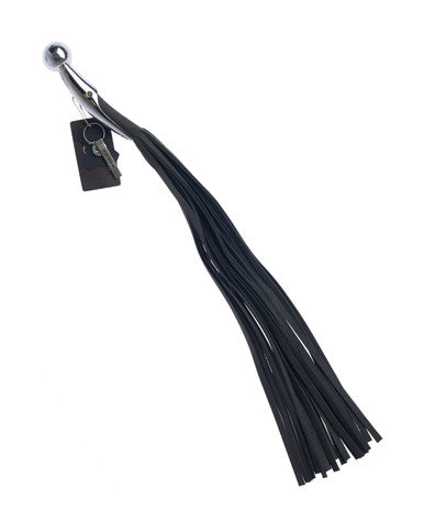 244941 - Bound X Nubuck Leather Flogger With Metal Handle - Just for you desires