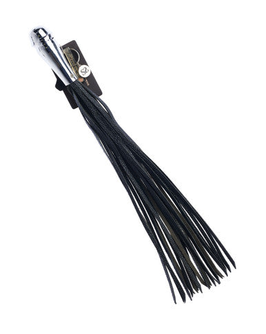 244966 - Bound X Leather Flogger With Round Grip Handle - Just for you desires