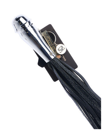 244966 - Bound X Leather Flogger With Round Grip Handle - Just for you desires