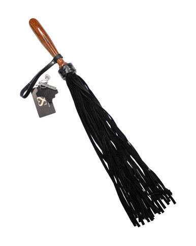 245056 - Bound X Suede Flogger With Wooden Handle - Just for you desires