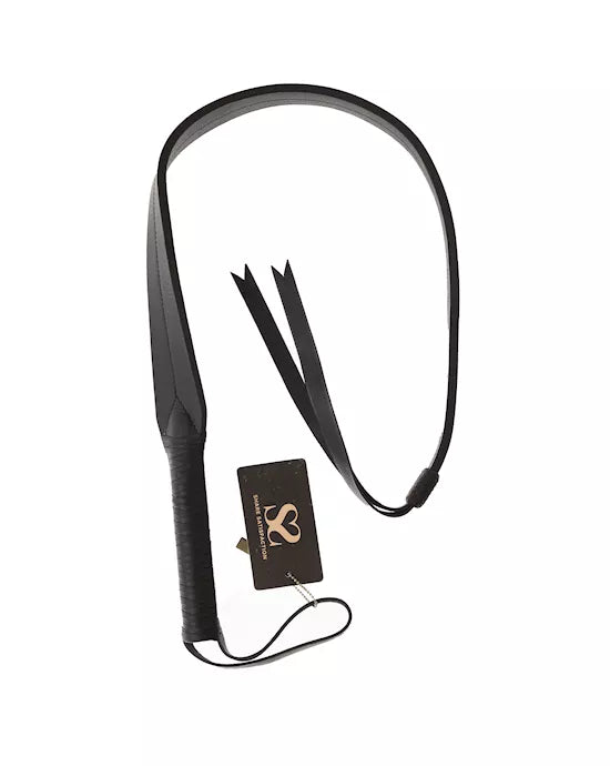Saddle Leather Plain Whip with 6 Braided Handle Full Length 50 - Just for you desires