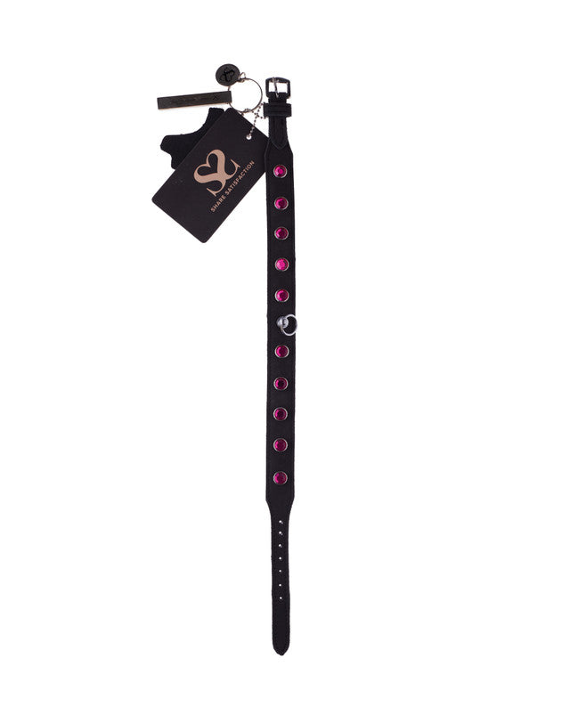 245245 - Bound X Pink Crystal Stud Collar - Just for you desires