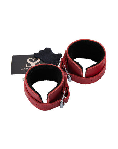 245347 - Bound X Textured Leather Wrist Cuff With Fur Lining - Just for you desires