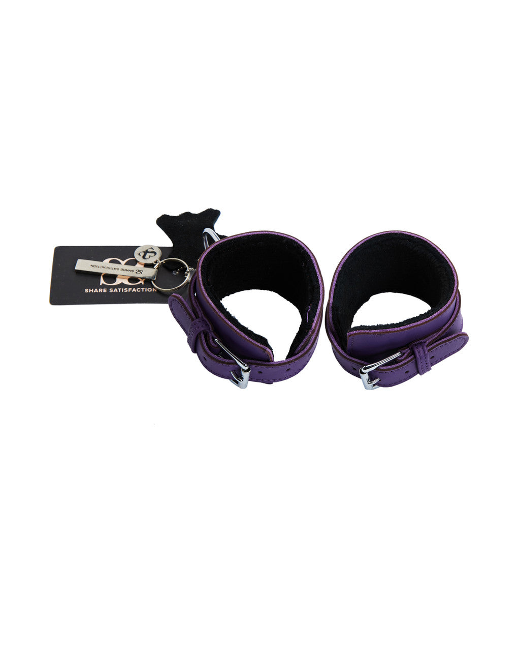 245349 - Bound X Textured Leather Wrist Cuff With Fur Lining - Just for you desires