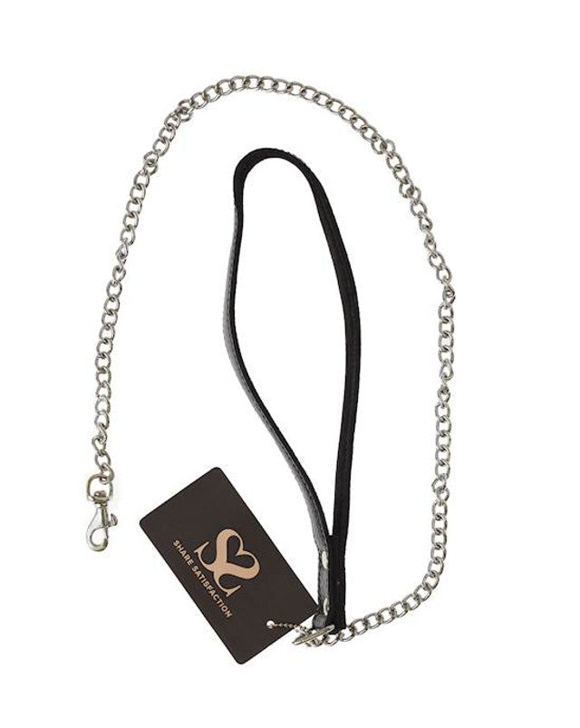 245614 - Bound X Chain Leash with Nubuck Leather handle - Just for you desires