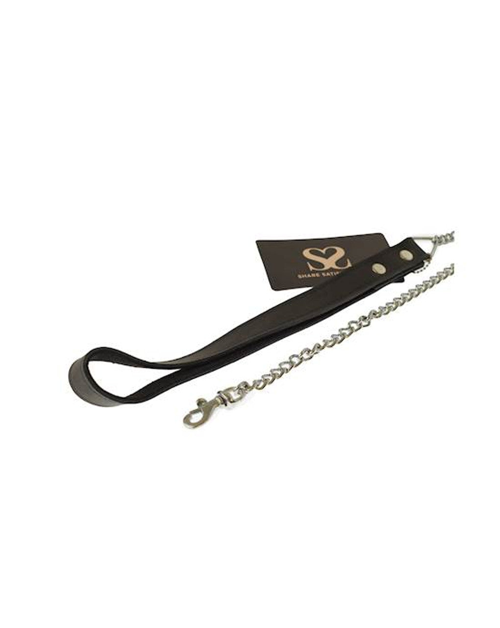 245614 - Bound X Chain Leash with Nubuck Leather handle - Just for you desires