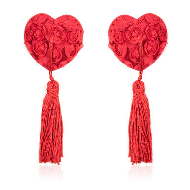 249222 - Rose Heart Nipple Tassels - Just for you desires