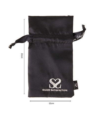 249844 - Share Satisfaction Satin Bag - Silver Thread 22 x 12cm - Just for you desires
