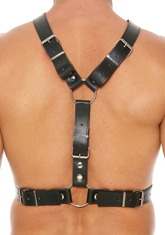 Men's Harness With Metal Bit